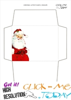 Free printable vintage Santa face envelope 57